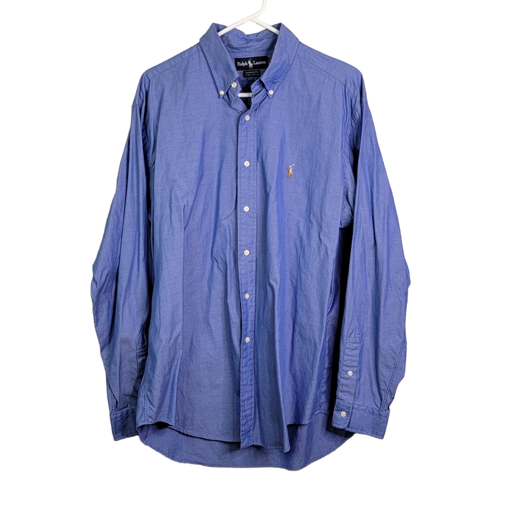Ralph Lauren Yarmouth 100% Cotton Vintage 90's Y2K Dress Shirt Men's 16.5x36